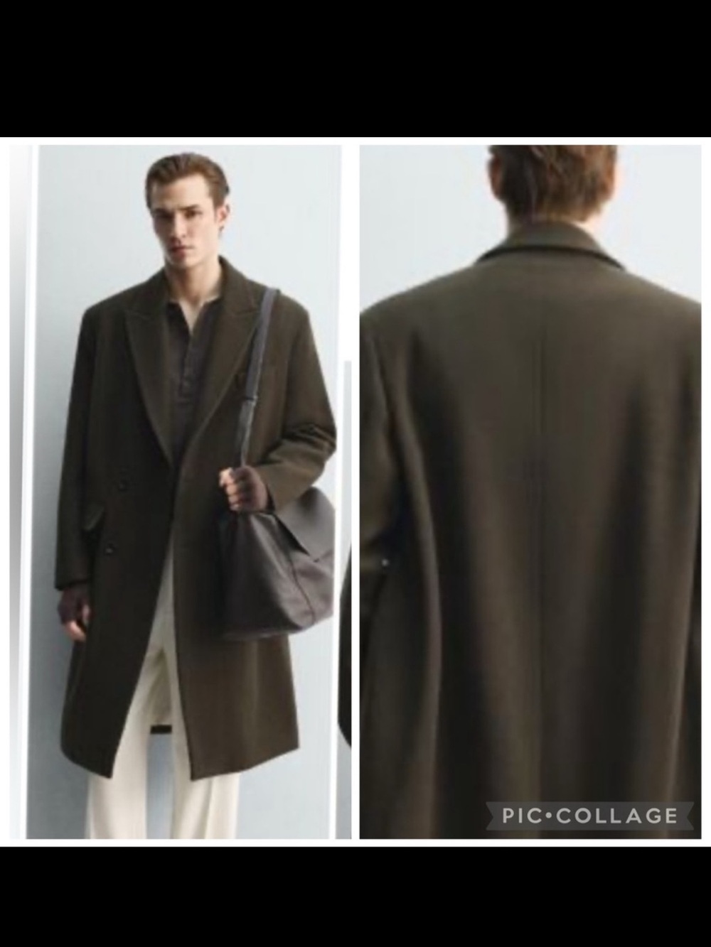 Zara Man NWT Limited Edition double sided wool cashmere blend cost 1564/403